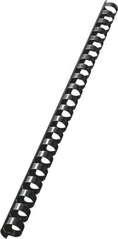 Leitz 37580 plastic binderruggen - A4 - 14 mm - 100 stuks - zwart
