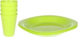Plasticforte set - 8x stuks - vert - kunststof - incassable