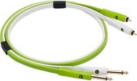 NEO by Oyaide d+ Stereo Cinch/2x6,3mm jack kabel, Class B, 1,0m lengte - Kabel voor DJs