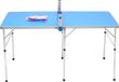 Table de tennis de table - Ensemble complet pliable - 152×76×76 cm - Avec filet, balles et raquettes - Convient pour intérieur/extérieur - Fabriqué en MDF et aluminium - Bleu