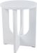 en.casa Table d'appoint Kysdajore ronde 50x40 cm blanc