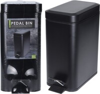 Pedal bin Pedaalemmer 5l metaal zwart kl