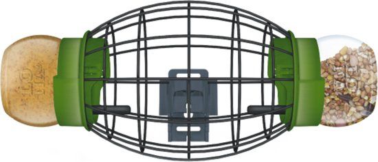 Lona Voerkooi Ovaal V10 - Voersilo - Groen Zwart