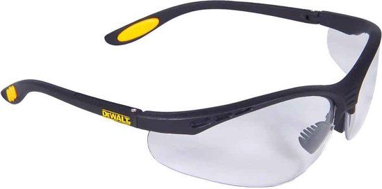 DeWalt DPG58-9D EU Veiligheidsbril - Transparant Glas - Zwart