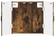 Armoire de fléchettes en bois avec espace de rangement pour accessoires