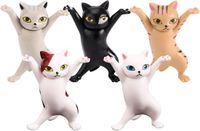 Shenzhen Haorui Industrial Technology Co., Ltd. Porte-stylos et porte-écouteurs Chat dansant - Décoration de bureau amusante et cadeau créatif pour femmes, filles et amateurs de chatons (lot de 5)