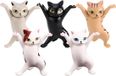 Shenzhen Haorui Industrial Technology Co., Ltd. Porte-stylos et porte-écouteurs Chat dansant - Décoration de bureau amusante et cadeau créatif pour femmes, filles et amateurs de chatons (lot de 5)
