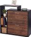 Merkloos Relaxdays Schoenenkast - 90x80x23,5 cm - 2 kleppen - bruin-zwart