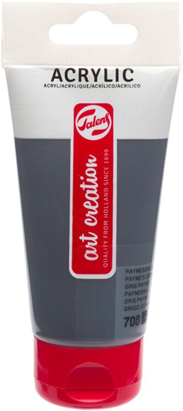 Talens Art Creation Acrylverf tac 708 paynesgrijs tube 75ml | 3 stuks