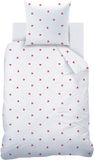 Matt & Rose Dekbedovertrek - Hart - 140 x 200 + 65 x 65 cm - Wit - Mousseline Coton