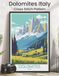 Dolomites Italy Cross Stitch Pattern: A Full Coverage Alpine Travel Poster for Immersive Stitching with Colour and Mono Charts, 14-Brand Thread Conversion and Beginner Instructions