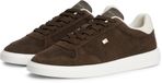 Tommy Hilfiger suède sneakers met logo - bruin