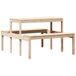 VidaXL Picknicktafel 110x134x75 cm massief grenenhout