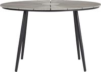 Hioshop Dance tuintafel Ø120 cm, zwart en lichtgrijs