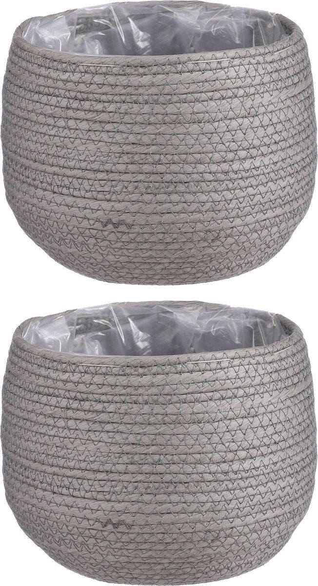Mica Decorations Jorck Mand voor Planten - H19 x Ø22 cm - Grijs