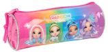 Étui à crayons rond, 20 x 7 cm, multicolore, polyester, pour enfants