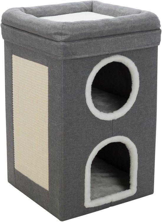 Trixie Krabpaal Cat Tower Saul Grijs 39X39X64 CM - Grijs