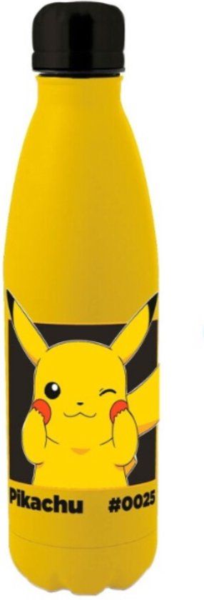 4KidsOnly Pokemon RVS Drinkfles - 500 ml. - Pikachu - Geel