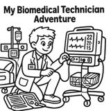 learn Biomedical Technician Coloring Book: Educational Coloring Pages for Children Ages 4-13
