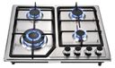 StarTech RVS Gasfornuis - Inbouwgasfornuis - 4 branders - 7800 W - Automatische ontsteking - Aardgas/propaan