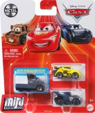 Disney Pixar Auto Cars Mini Racers Junior Staal Grijs/geel 3-delig
