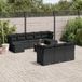 Maison Exclusive - Ensemble de jardin, 11 pièces, avec coussins, noir, en polyrotin