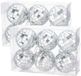 Cepewa boules de Noël disco - 12x pièces - argent - D5 cm - verre - boule disco