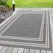 Ayyildiz Aruba Tapis – Gris/Crème – Poil court & Hydrofuge – Convient pour Intérieur & Extérieur – 200x290 cm