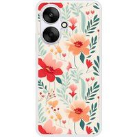 Xiaomi Redmi 13C Flower wall verstevigd hoesje met sublimatie bedrukking