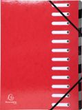 Exacompta 6x IDERAMA® Harmonika Sorteermap - 12 indelingen - Rood