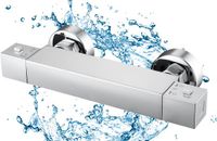 Unyqoos Robinet de douche moderne avec régulation de température thermostatique et bouton de sécurité