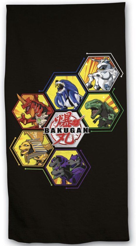 4KidsOnly Bakugan Strandlaken, Battle - 70 x 140 cm - Katoen