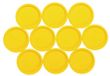 MAUL Magneet rond 10 stuks 2 kg kunststof Ferriet bruchsicher lackiert Ø 3.4 x 1.4 cm geel