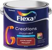 FLEXA Creations - Muurverf Zijde Mat - Mengkleuren Collectie - 100% Appel - 2,5 liter