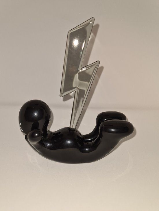 DHINK BUTT LIGHTNING ZWART - Penhouder - Brievenopener - Memo Houder - Kantoor Accessoire - Grappige Kantoor Deco