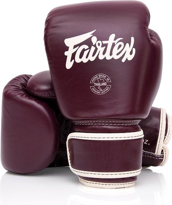 Fairtex BGV16 Bokshandschoenen - Echt Leer - Maroon - 16 oz