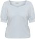 KAFFE CURVE Dames-T-shirt Sissy Gestreept Vierkante hals Korte mouw Katoen L Nantucket Breeze