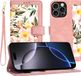 Techsuit Hoesje geschikt voor Apple iPhone 16 Pro Max - FlipCraft Book Wallet Case met koord - Sweetheart Pink