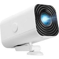 Aiorber Draagbare projector met standaard, opklapbaar, HD, WLAN-ondersteuning, USB-voeding, 3D Surround, wit