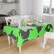 Bonamaison Tafelkleed, Anti-Mold, Sneldrogend, Waterdicht, 100% Polyester Tafellaken, Neon groene rook, 140 x 160 Cm