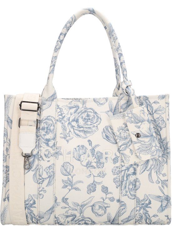 Charm London Bond Laptoptas 15,6 inch - Shopper - Schoudertas - Laptopvak - Denim - Spijkerstof - Floral Romance
