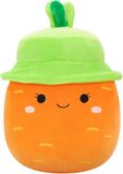 Squishmallows Caroleena de wortel met vissershoed, 19 cm, officieel Jazwares pluche, superzacht knuffeldier