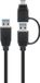 Goobay 55560 USB-kabel USB 3.2 Gen 1 (3.1 Gen 1) 1 m USB A Zwart