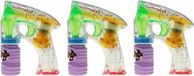 Krüger & Gregoriades 3x pistolet à bulles avec lumière LED 14 cm