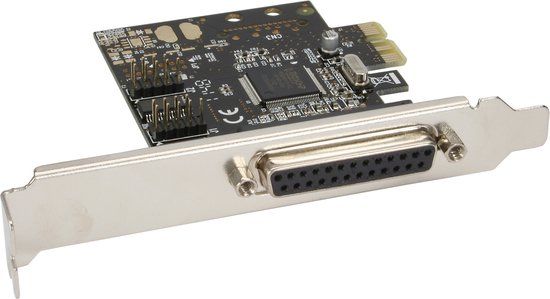 InLine 76624C interfacekaart 1x 25 pin parallelle + 2x serie 9 pin PCIe (PCI-Express)