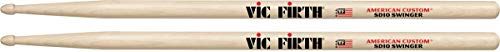 Vic Firth American Custom Series Drumsticks - Swinger - SD10 - Maple - Wood Tip, Natural