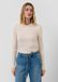 s.Oliver T-shirt à manches longues et capuche pour femme, côtelé, beige, taille 46