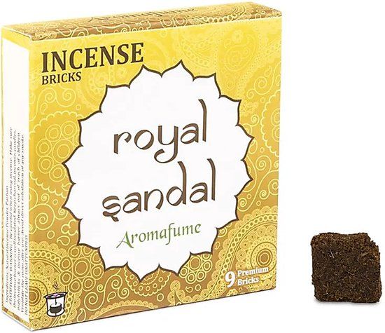 Yogi & Yogini naturals Aromafume wierookblokjes Royal Sandal - Bruin - 9 stuks