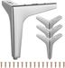 Lot de 4 pieds triangulaires modernes pour meubles - Hauteur : 17 cm