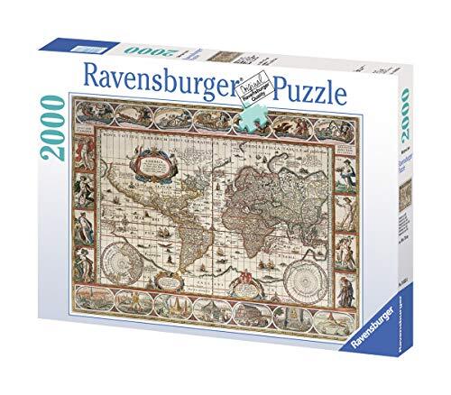 Ravensburger puzzel 2000 delen wereldkaart, antiek 16633